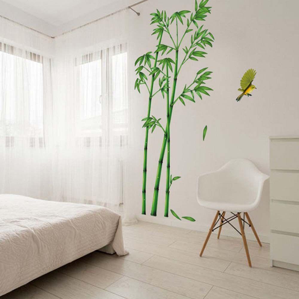 YIYU Đề Can PVC Hình Cây Tre Phong Cách Trung Hoa Trang Trí Nội Thất DIY TYLER1