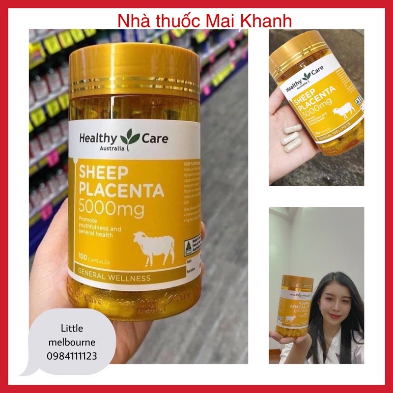 Nhau Thai Cừu Healthy Care 5000mg 100 Viên Của Úc