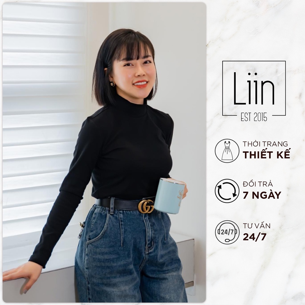 LIIN - Áo Thun Giữ Nhiệt Cổ Lọ 3 Phân Chất Liệu Co Giãn CT0001