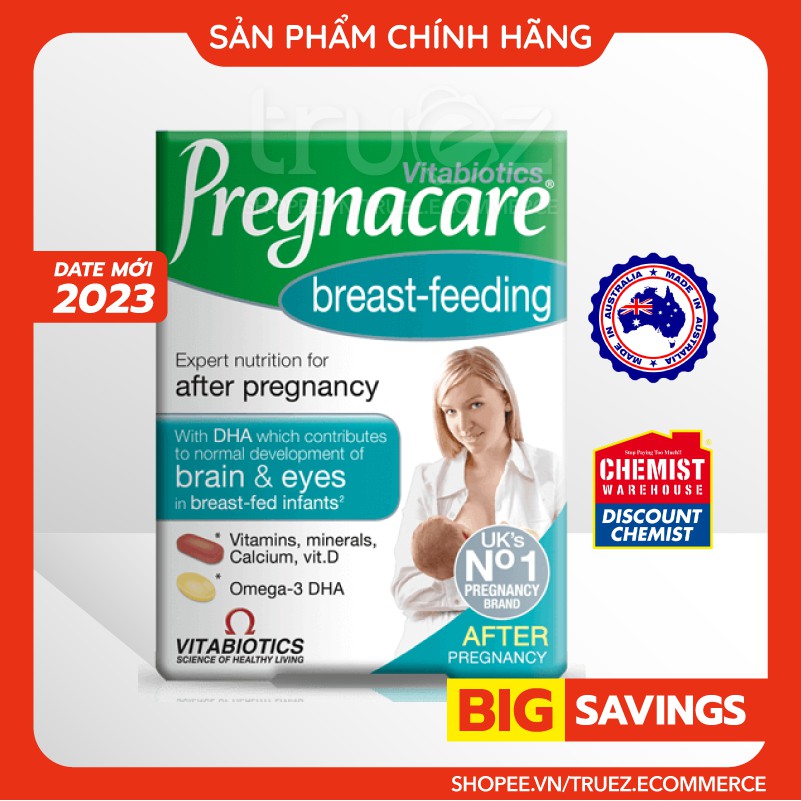 Vitamin tổng hợp cho mẹ sau sinh [Anh] Pregnacare Breast Feeding [Chính hãng]