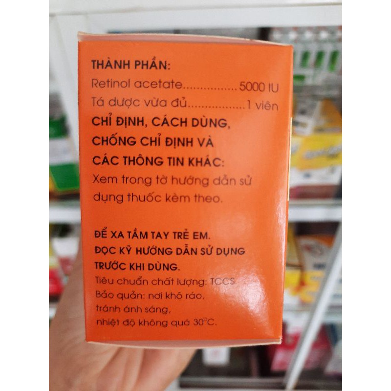 ✅Viên Uống VITAMIN A 5000IU MEKOPHAR(100 viên) | BigBuy360 - bigbuy360.vn