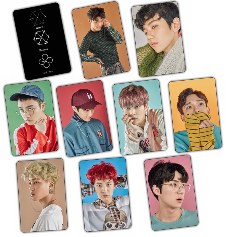 Bộ 10 Thẻ Ảnh Nhóm Nhạc Exo Lucky One Dk3832