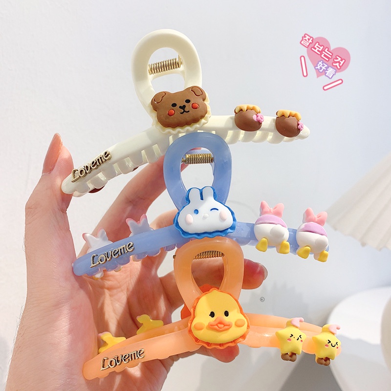 Kẹp Tóc Hình Thỏ / Gấu Dễ Thương Nhiều Màu Phong Cách Hàn Quốc Cho Nữ