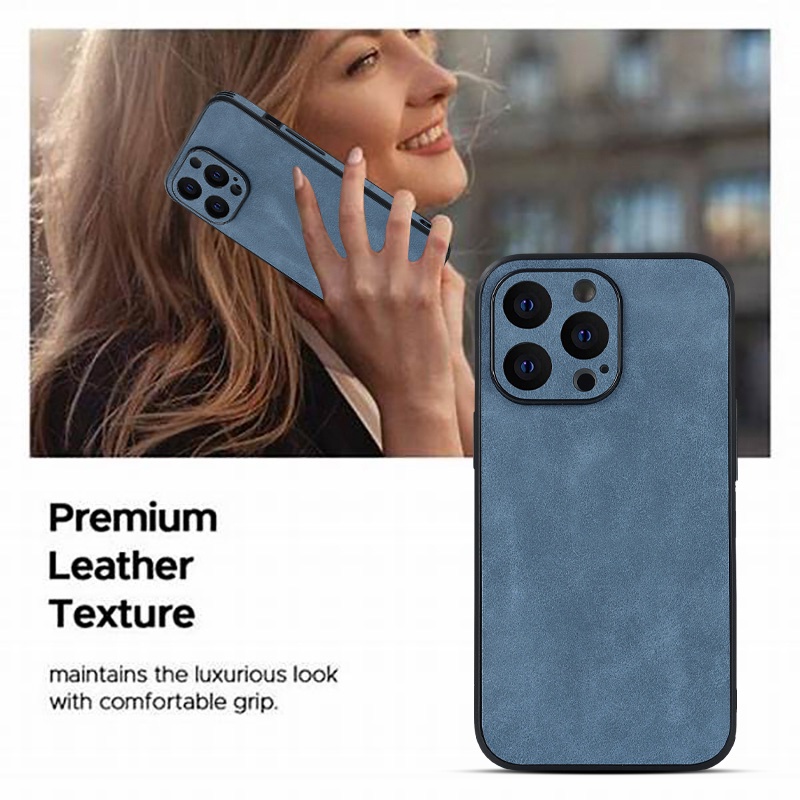 Ốp Điện Thoại Da Chống Sốc Phong Cách Vintage Cho iPhone 14 13 12 Pro Max 11 14 Pro