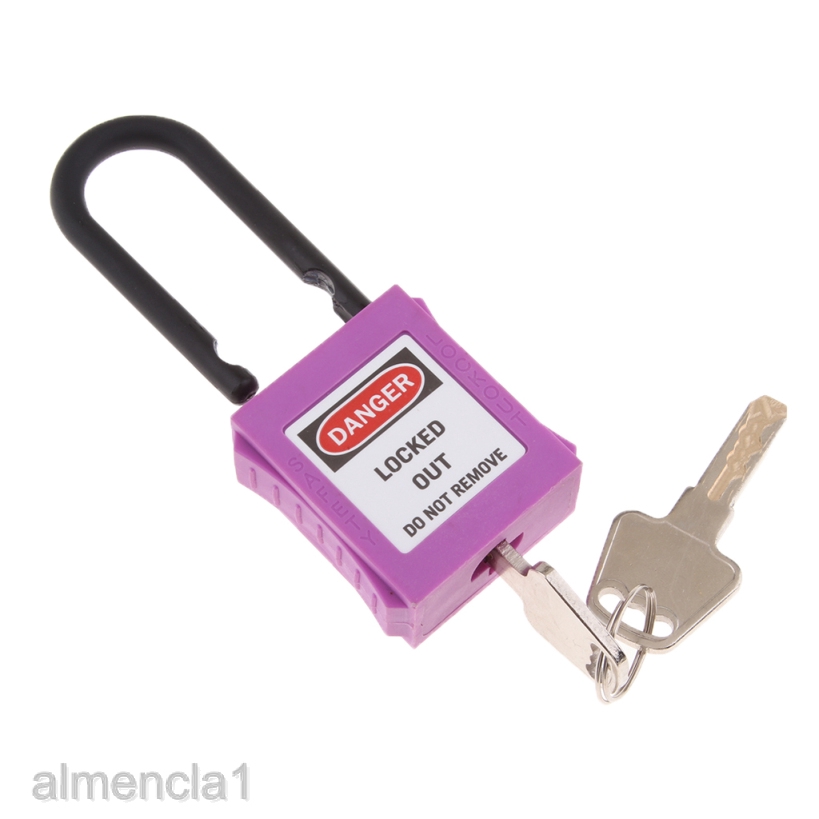 【Hàng sẵn sàng】Safety Lock Padlock Engineering Plastic PVC, 10 Colors, Safe and Reliable[ALMENCLA1]