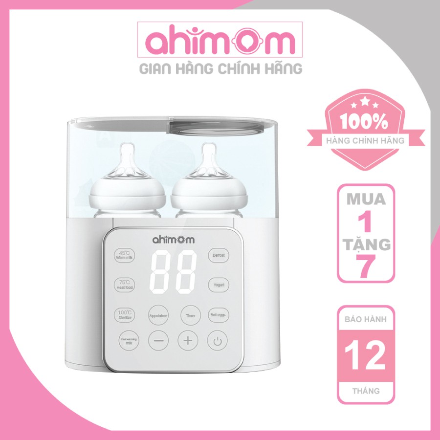 Máy hâm sữa Ahimom Duo Lux - máy hâm sữa đôi và tiệt trùng đa năng - Ahimom