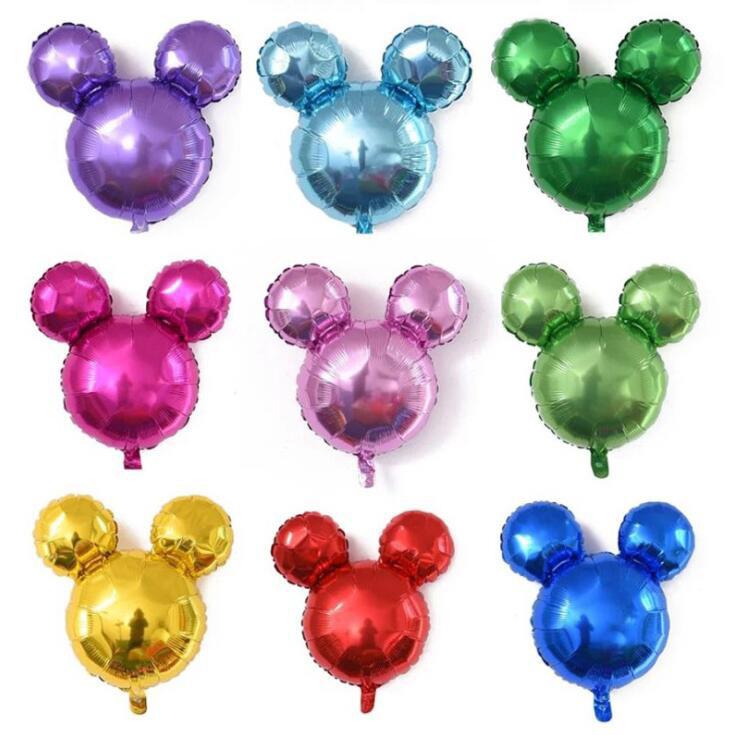 1 Bong Bóng Nhôm Hình Chuột Mickey 18 inch Nhiều Màu Sắc Dùng Trang Trí Tiệc Sinh Nhật