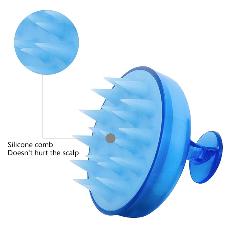 Bàn Chải Silicone Massage Da Đầu Tẩy Tế Bào Chết Tiện Dụng