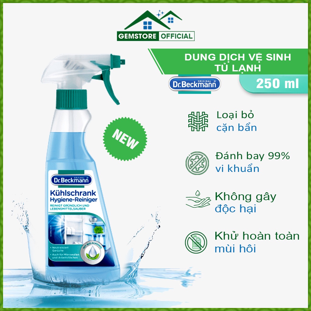 Dung dịch vệ sinh tủ lạnh DR BECKMANN chai xịt 250ml - nhập Đức