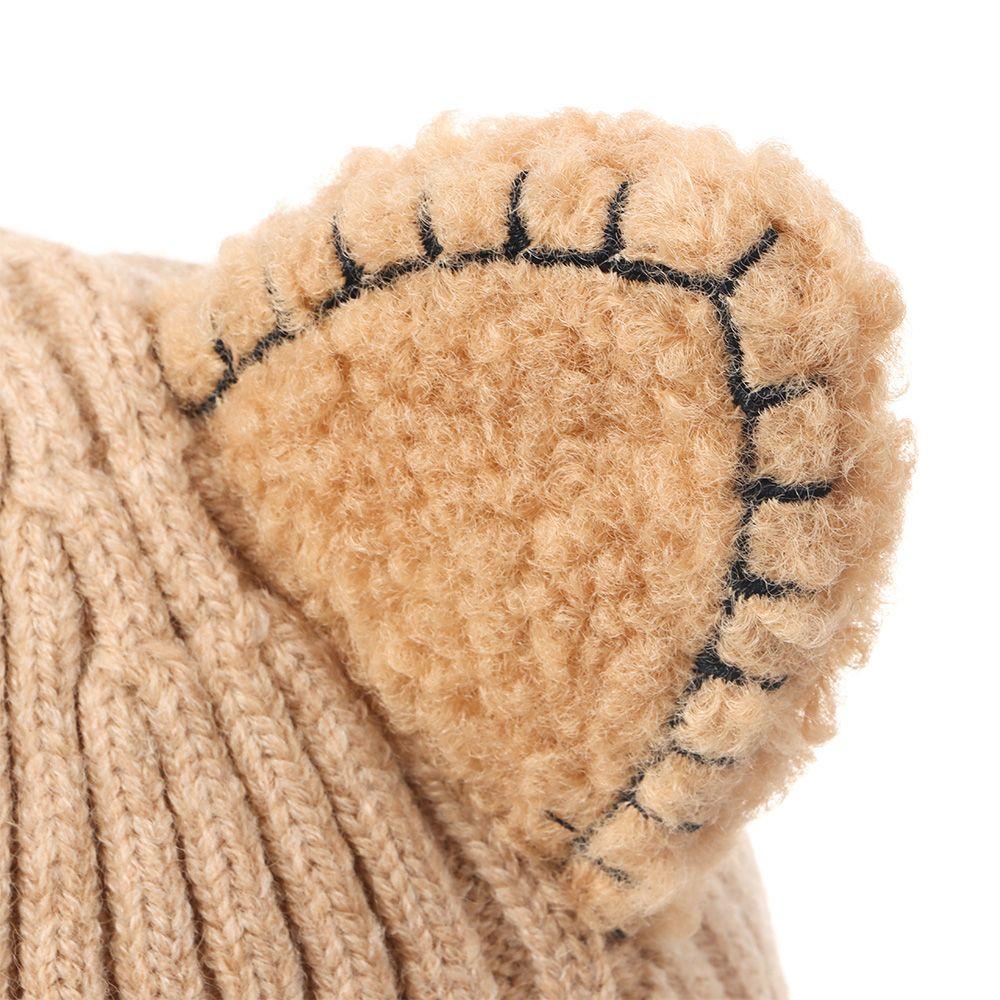 SUMU Mũ Len Beanie Tai Gấu Dễ Thương