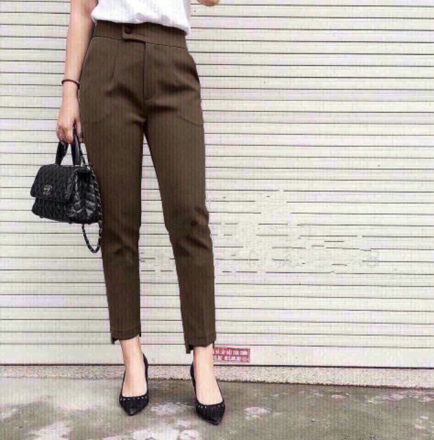 quần baggy cúc lệch (4 màu y hình ) 403