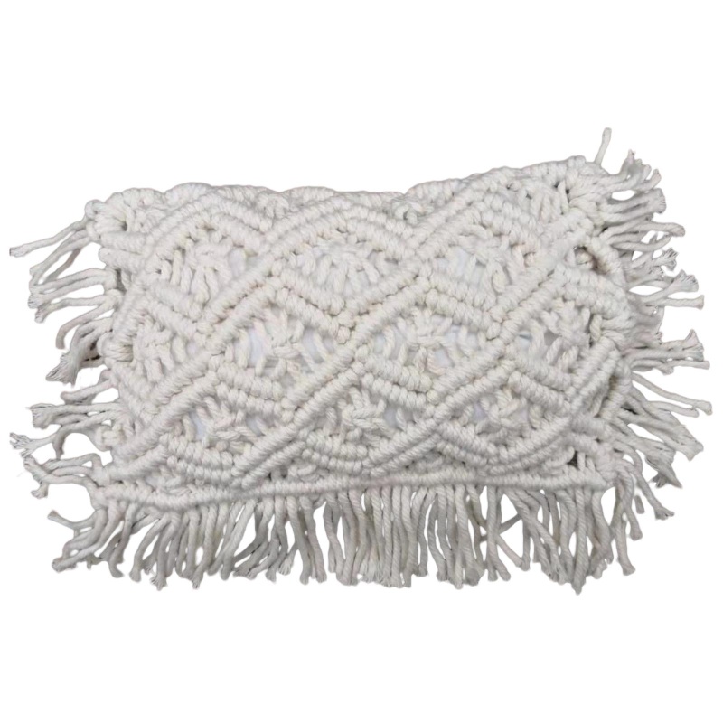 Gối Cotton Dệt Tay Phối Tua Rua Làm Phụ Kiện Chụp Ảnh Cho Bé Sơ Sinh