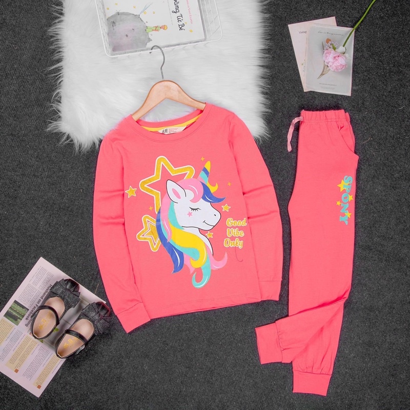 Combo Bộ thun dài tay gái H&M siêu đẹp