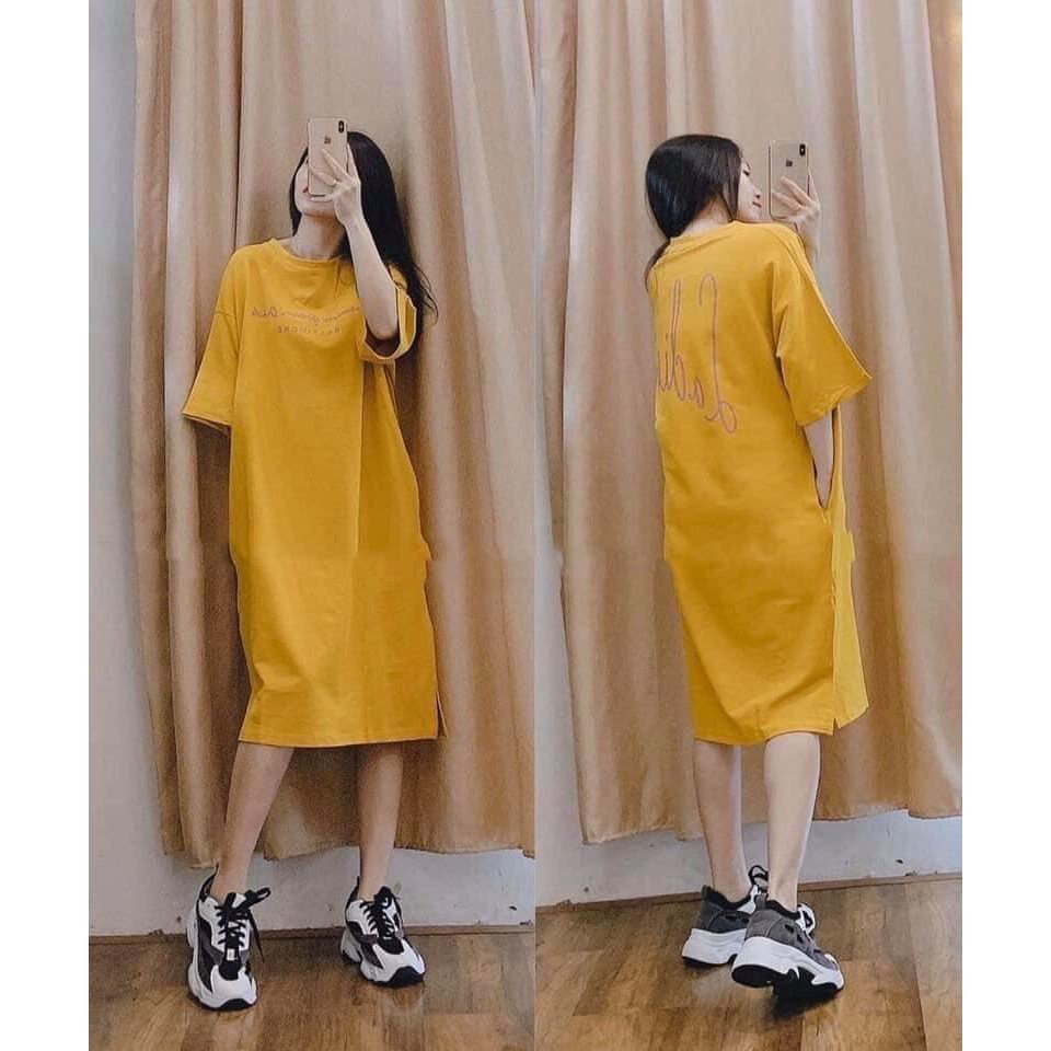 Váy Suông Dáng Dài Họa Tiết Chữ Ký Ladiel Form To Hàng VNXK | BigBuy360 - bigbuy360.vn