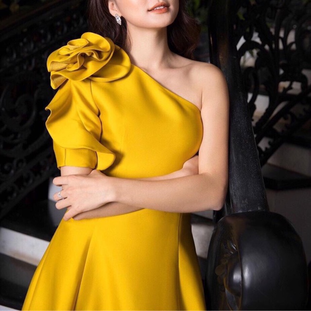 Đầm xoè dự tiệc kết hoa hồng TRIPBLE T DRESS - size S/M/L - MS76Y