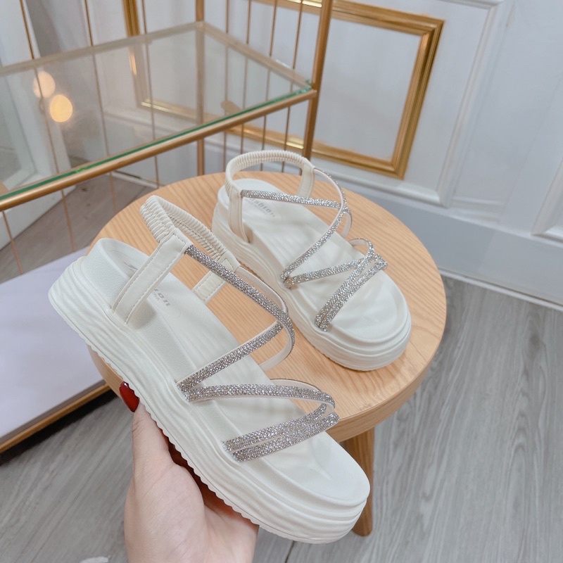 Dép sandal quai dây đinh đa, dép đế cao su 3cm