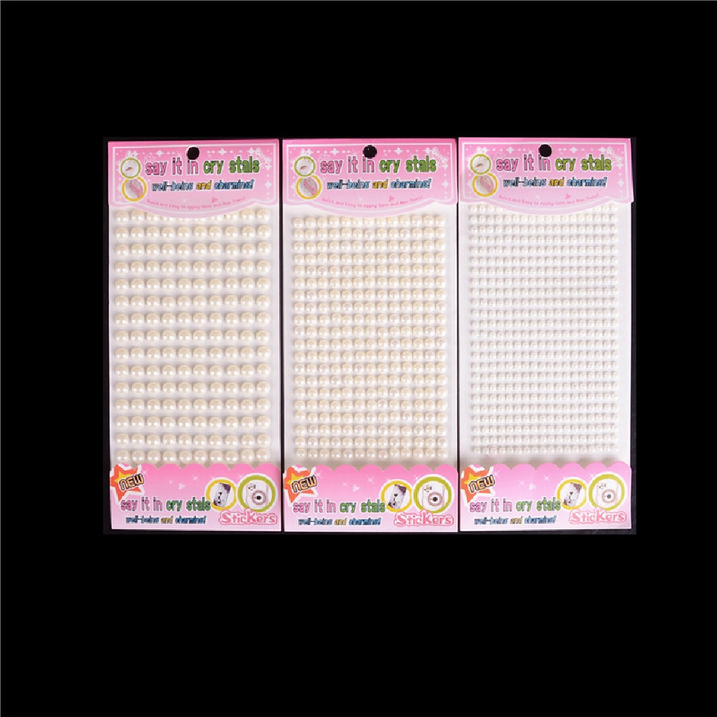 Miếng Dán Acrylic Giả Ngọc Trai Trắng Trang Trí DIY