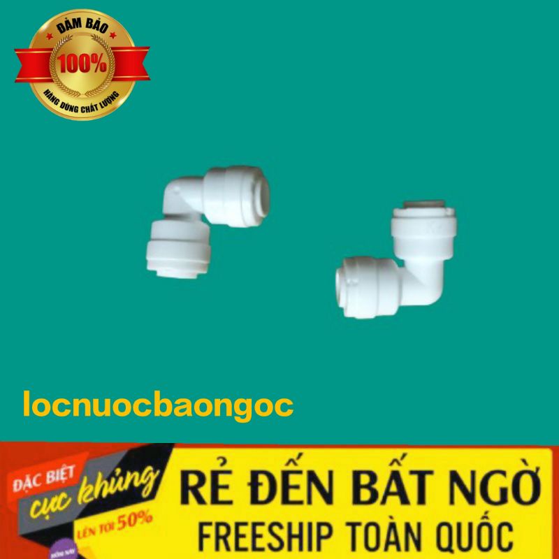 Cút goc nối nhanh phi 2 đầu phi 6- máy lọc nước