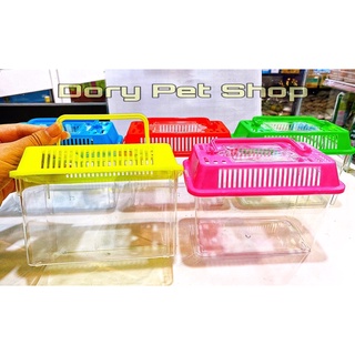 Hộp mika vận chuyển hamster thỏ bọ nhím sóc bò sát