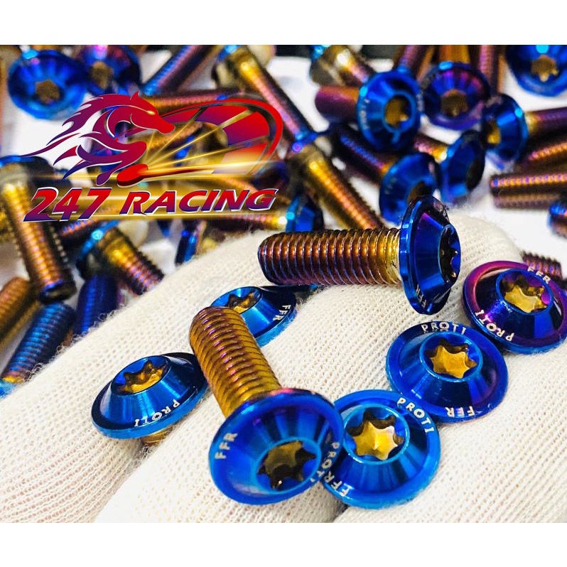 Ốc Proti 8li25 Inox Xi 7 màu gắn ĐĨA nhiều loại xe máy Sirius,Exciter,Winner,Wave,Dream,Sonic....