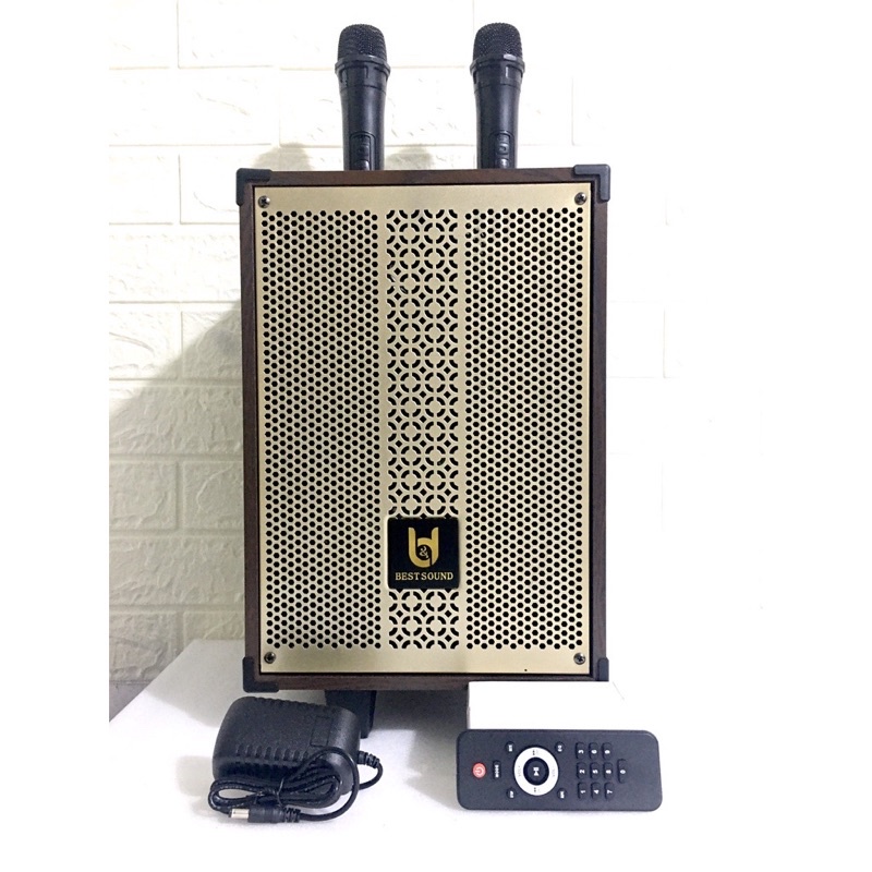 Loa Kéo Nhập Khẩu BD 9080 Bass 20cm Vỏ Gỗ Tặng 2 Mic, bảo hành 12 tháng