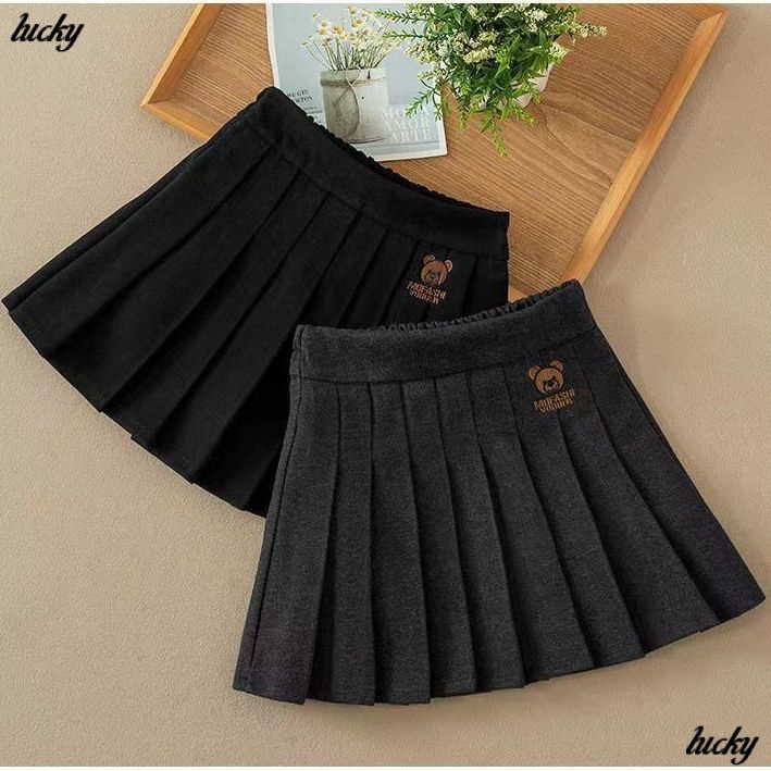 Chân Váy Ngắn Xếp Ly Bằng Vải Lông Cừu Phong Cách Thời Trang Mới Năm 2022 2021 Dành Cho Bé Gái