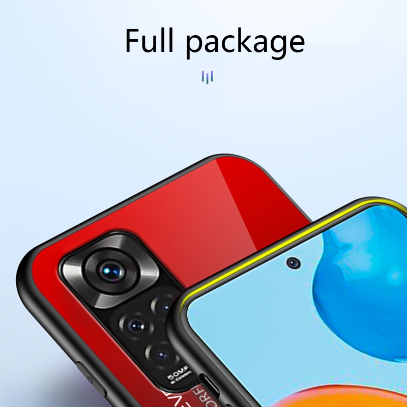 Ốp Điện Thoại Kính Cường Lực Chống Sốc Màu Gradient Cho Redmi Note 11 11s