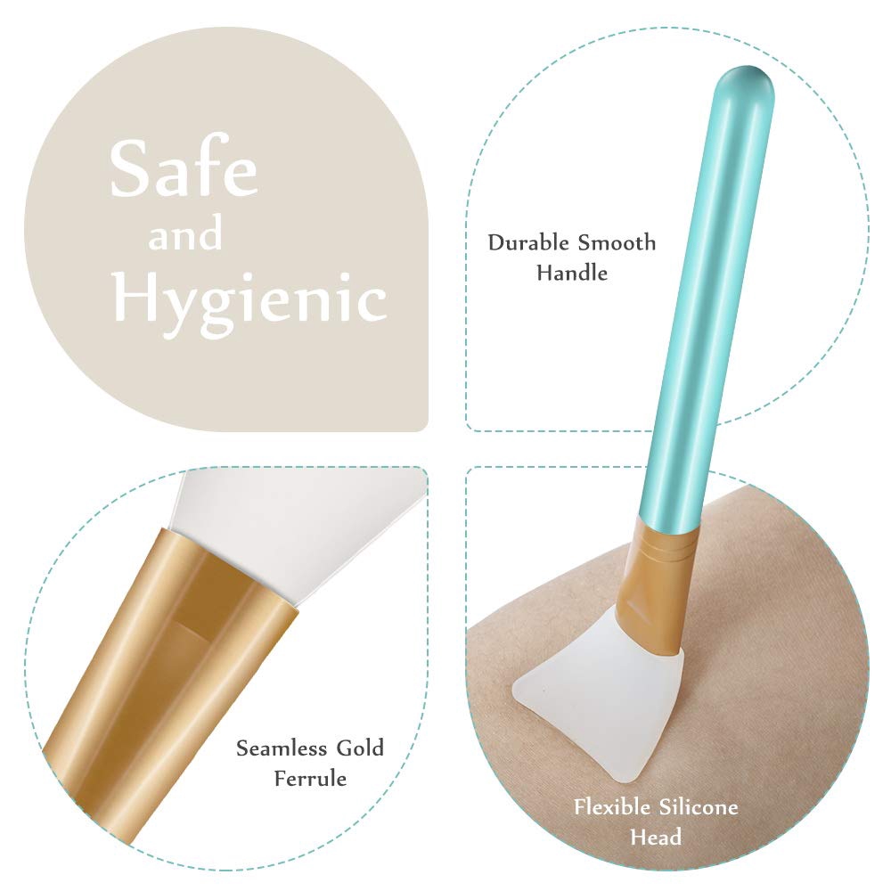 Cọ silicon mềm dẻo dùng để trộn mặt nạ tự làm thiết kế thon gọn