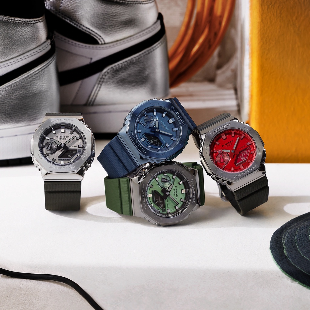 Đồng hồ nam Casio G-Shock GM-2100 / GM-2100B-3A chống va đập, chống nước 200m, hàng chính hãng bảo hành 05 năm