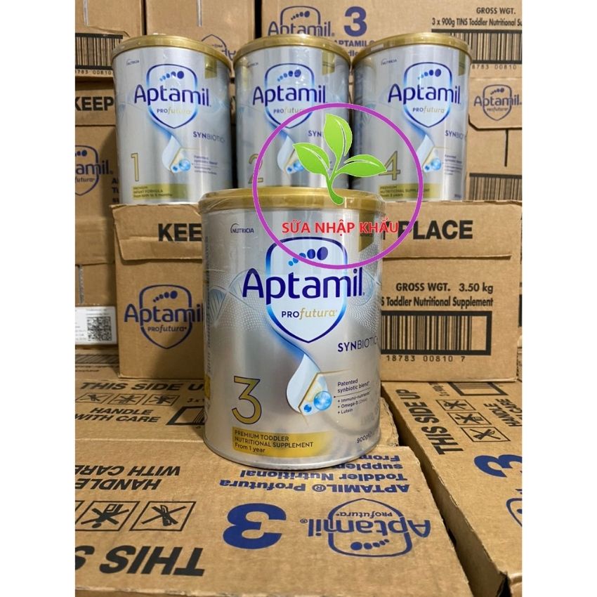 Sữa bột Aptamil ProFutura Úc số 1,2,3,4 cho trẻ em hộp 900g nhập khẩu Úc Date xa