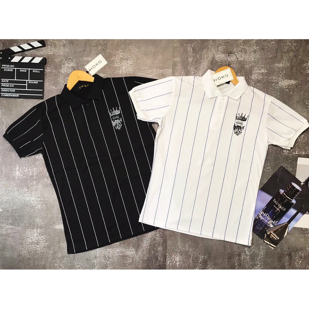 ÁO THUN CỔ SƠ MI NAM KẺ SỌC CHẤT COTTON MỀM MỊN THOÁNG MÁT LÊN FORM CỰC CHUẨN - WEDO