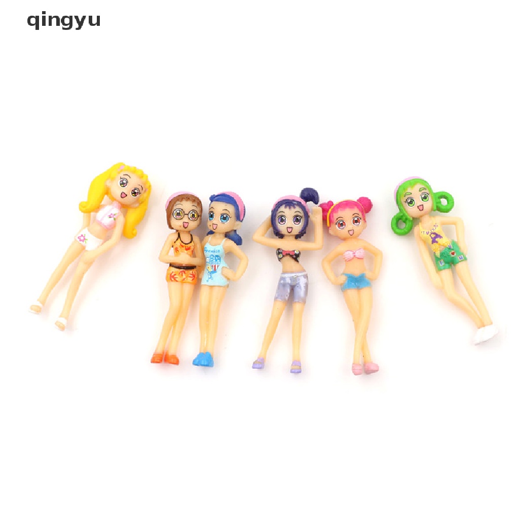 Bộ 6 Tượng Cô Gái Mặc Bikini Mini Dễ Thương Trang Trí Tiểu Cảnh DIY Phụ Kiện Chuyên Dụng Dành Cho Xe Hơi