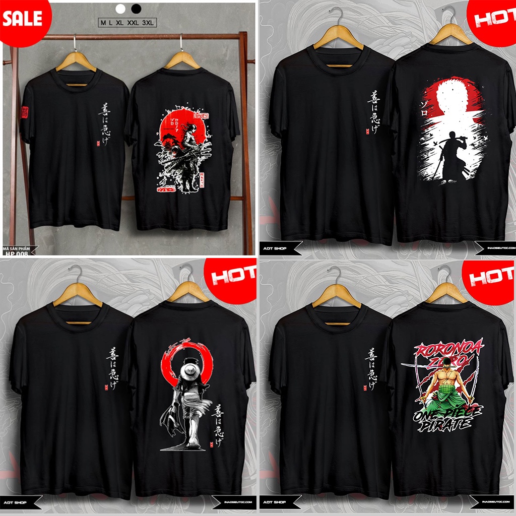 🔥Áo One Piece🔥 SALE Áo phông in hình Luffy - Zoro One Piece đẹp siêu ngầu giá siêu rẻ nhất vịnh bắc bộ