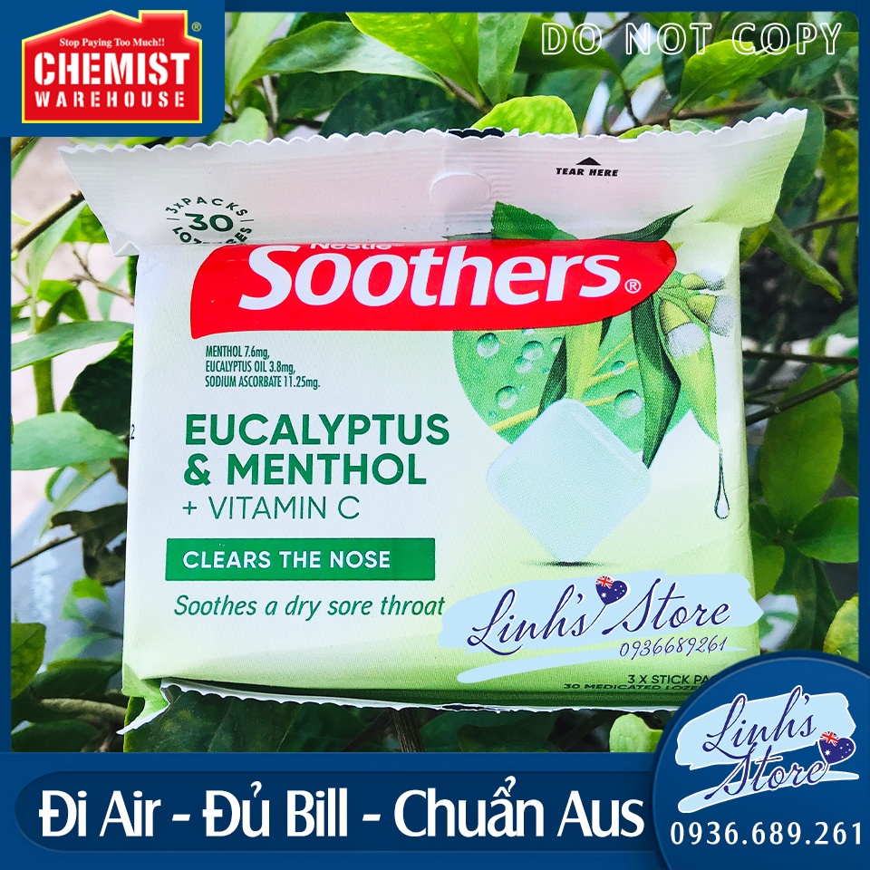 Kẹo ngậm Anticol thông mũi mát họng 30 viên - Nestlé Úc | linhsstore