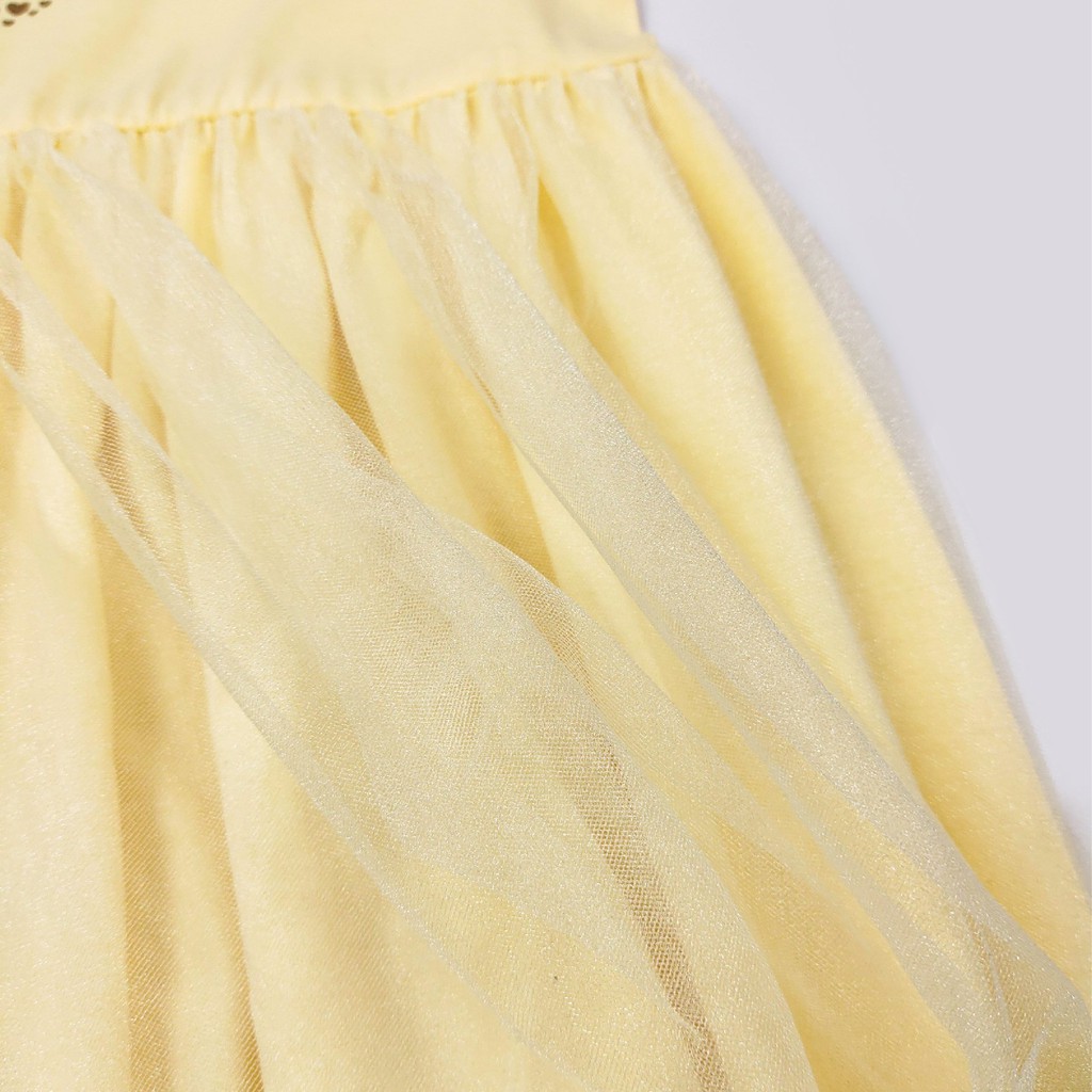 Váy Cotton Cho Bé Gái Mùa Hè, Size Đại. Đầm Trẻ em Phối Lưới In Trái Tim