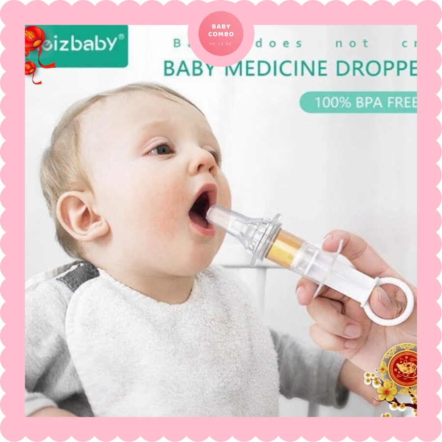 Dụng cụ bón thuốc ống hút sữa dạng xilanh cho bé không chịu bú bình an toàn chống sặc - Có hộp đựng an toàn