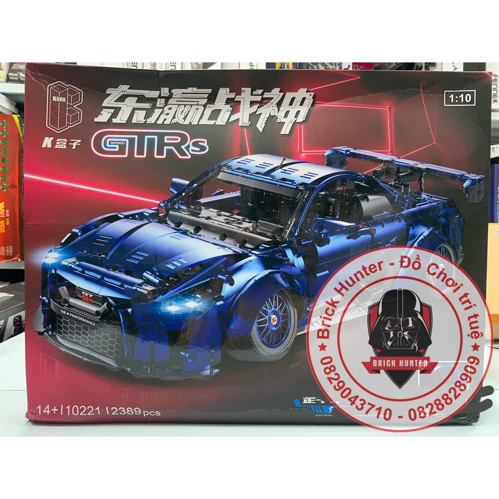 Kbox 10221 Technic Super Car bộ đồ chơi lắp ráp mô hình siêu xe Nissan Hypercar GTR 2389 chi tiết
