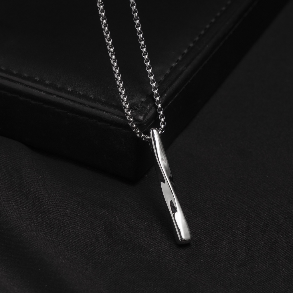 Vòng Cổ Unisex Nam Nữ Thời Trang Basic Merin Accessories Màu Bạc Dây Chuyền Cá Tính Chất Liệu  Không Gỉ - Veins Brick