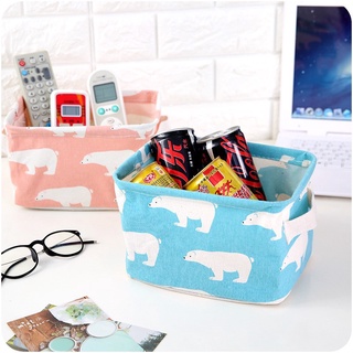 Túi vải đựng đồ Giỏ vải vuông đựng mỹ phẩm đồ trang điểm cá nhân vải canvas