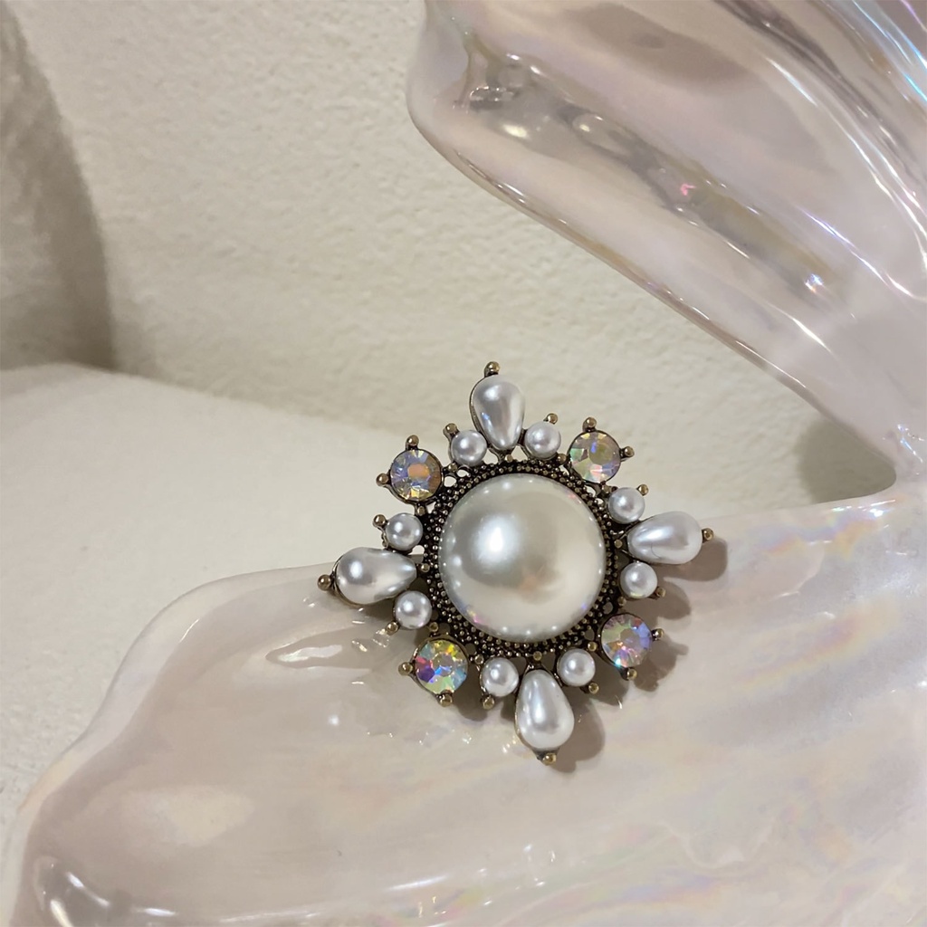 Ghim CàI ÁO HìNh Chữ ThậP ĐíNh Kim Cương NgọC Trai Giả ThờI Trang Cho Nữ