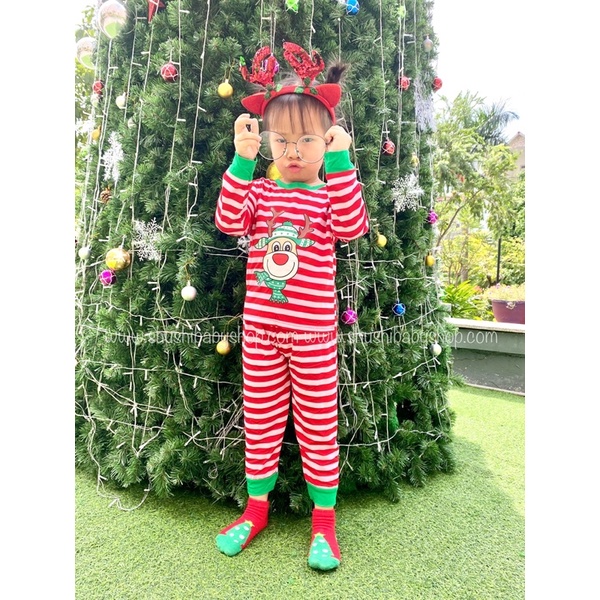 Bộ Giáng Sinh Bộ Noel Cho Bé Trai Bé Gái Thun Lạnh Dệt In Minkymom Dễ Thương Chất Đẹp