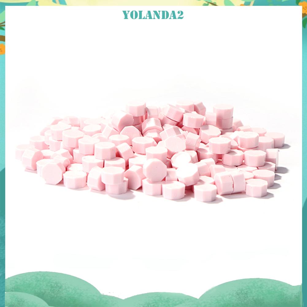 Set 100 hạt sáp hình bát giác làm con dấu dùng niêm phong bì thư DIY đa năng