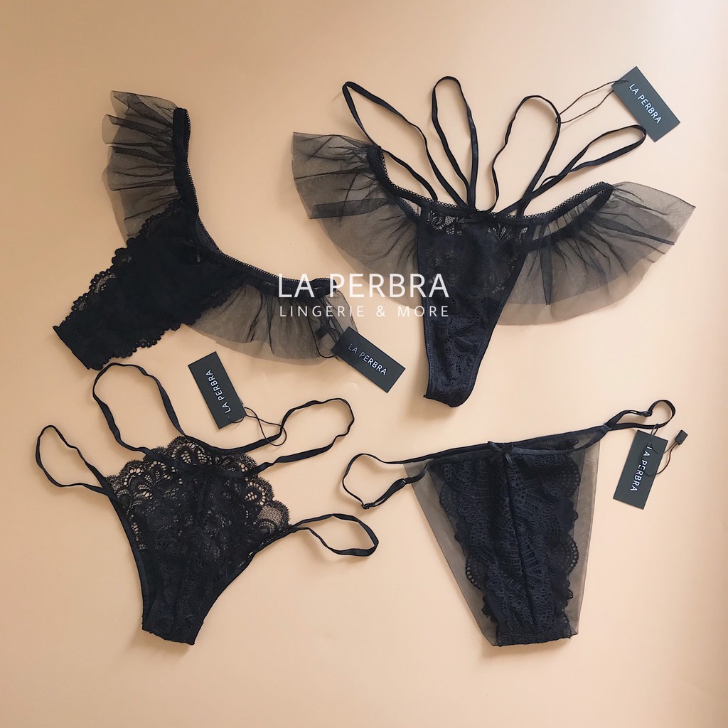 Quần Lót Ren Sexy Màu Đen Quần Lót Nữ Thiết Kế La Perbra