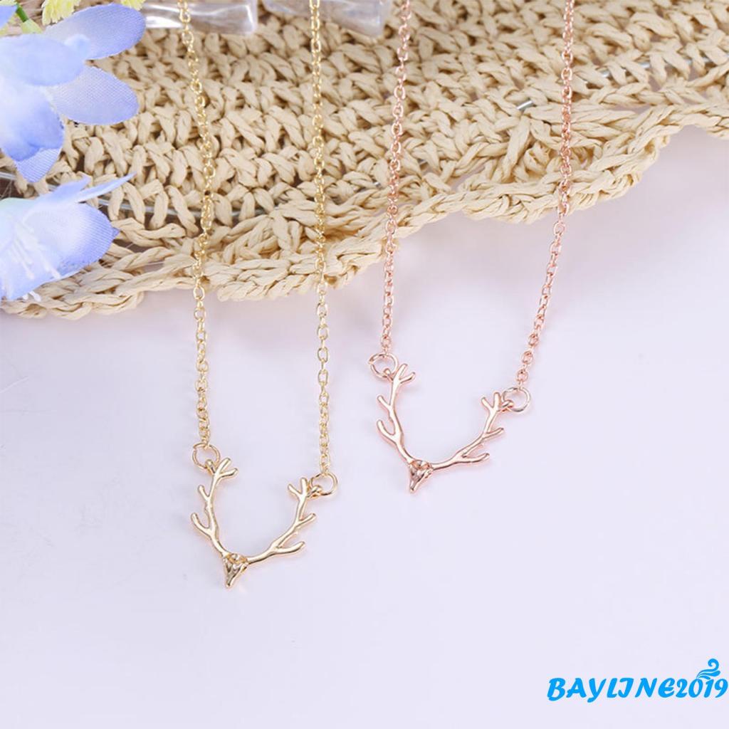 Vòng cổ mặt hình tuần lộc phong cách giáng sinh thời trang cho nữ