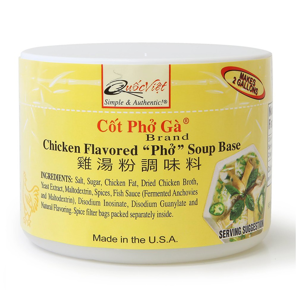 Cốt Phở Gà Quốc Việt - Nhập khẩu USA - Chicken Flavored Phở Soup Base (300g)