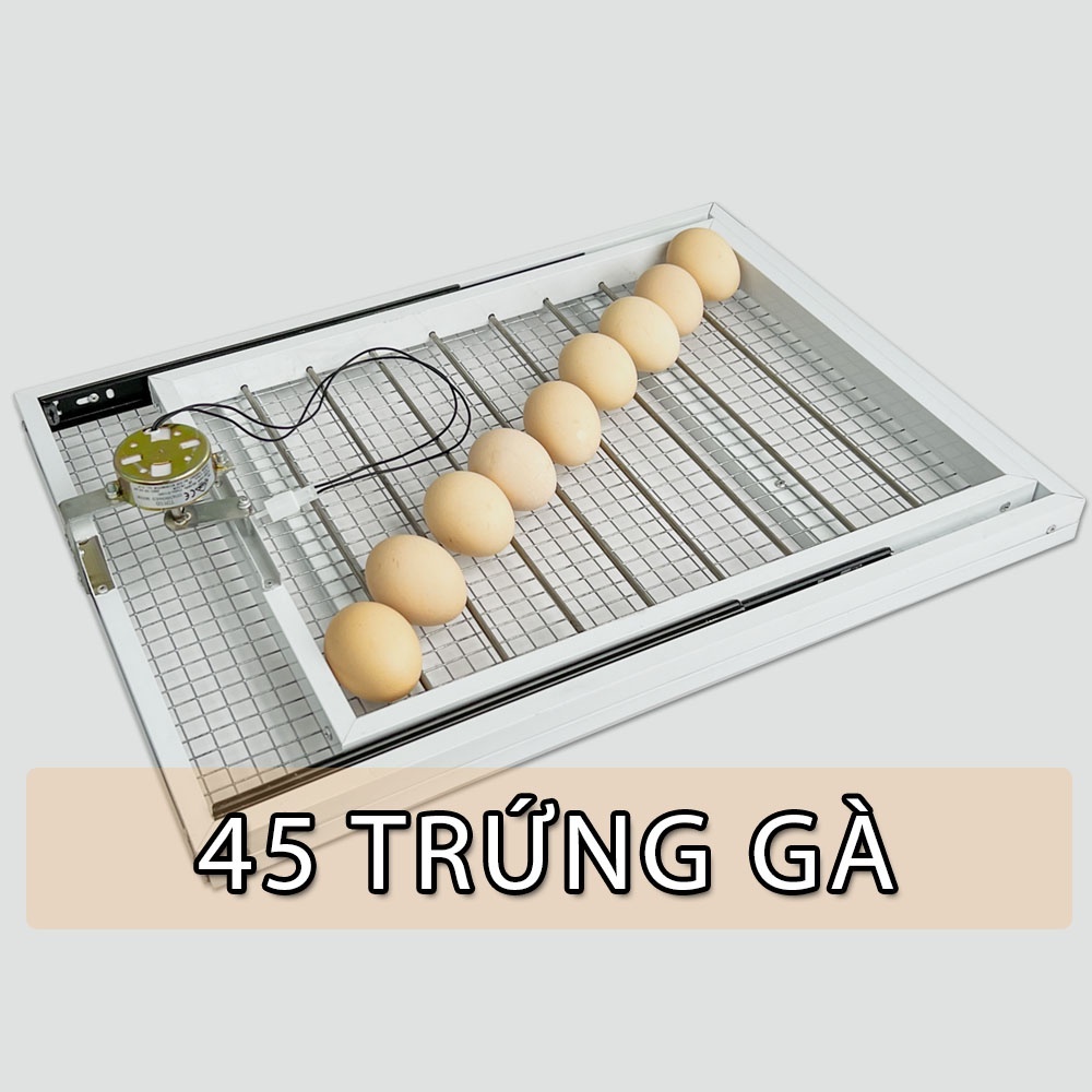 Khay đảo trứng gà 54 quả - Khay nhôm sứ đảo tự động lăn tròn