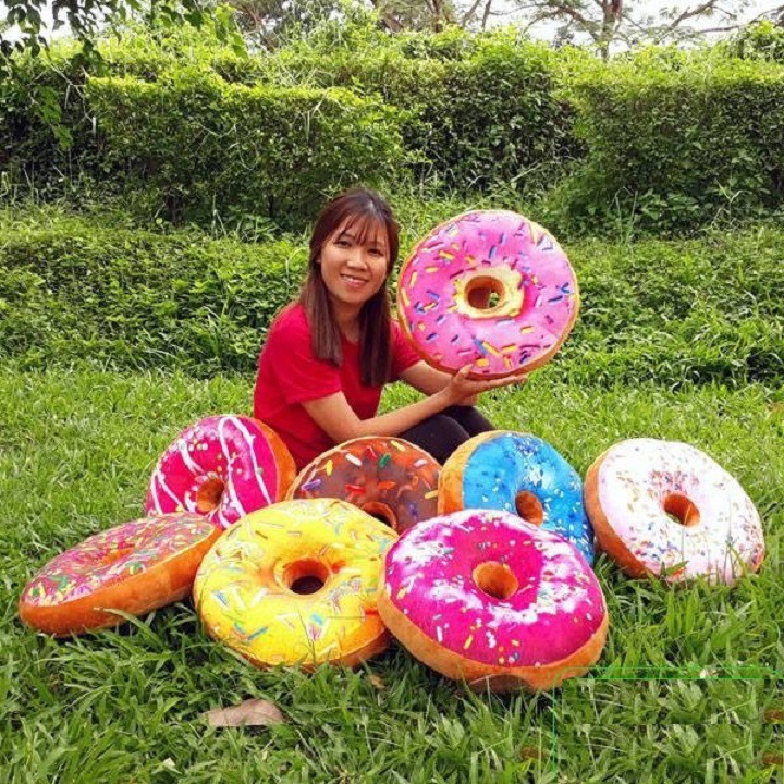 gối ôm bánh donut - gối ôm hình bánh donut