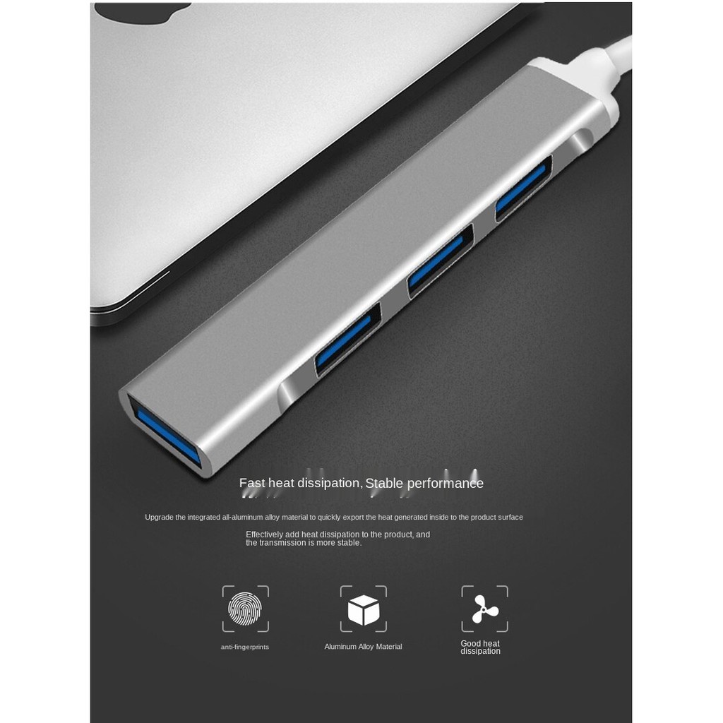 HUB USB 3 0 Bộ Chia Bộ Chuyển đổi USB 4 Trong 1 Tốc độ Cao 5Gbps Phù Hợp Cho Người Dùng Máy Tính Xách Tay PC đa Cổng