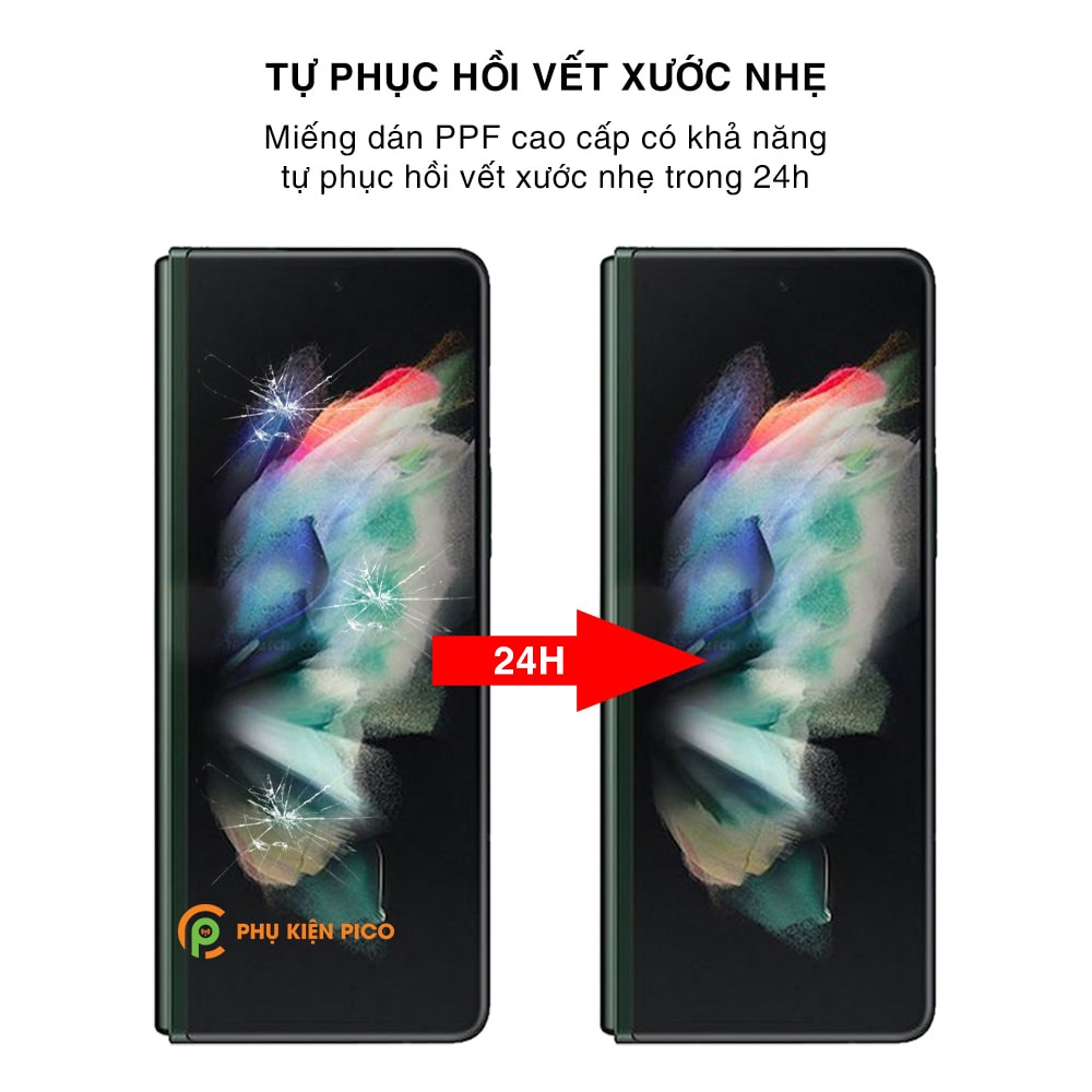 Dán màn hình Samsung Z Fold 3 / Z Fold 4 full màn hình ngoài dẻo trong suốt - Dán dẻo Samsung Galaxy Z Fold 3