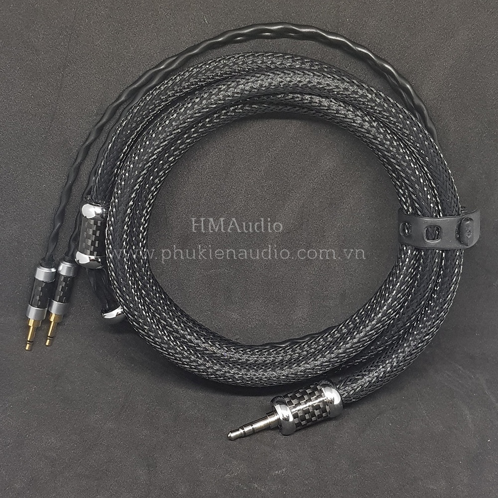 Dây tai nghe đồng OFC bọc chống nhiễu CANARE - Connector Dual mini 2.5mm - Monoprice M1060/M565 - Legacy Hifiman